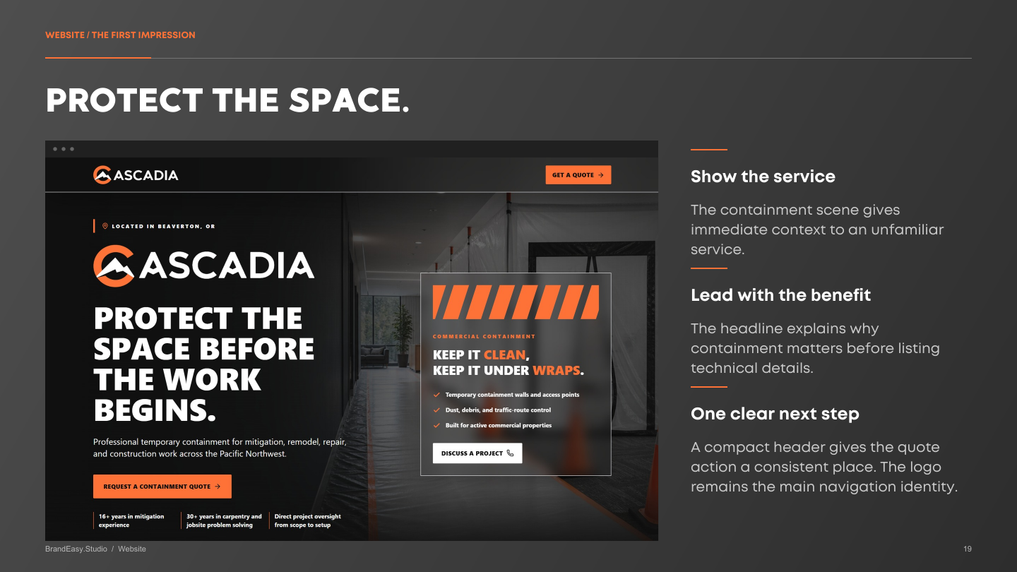 Cascadia website home page